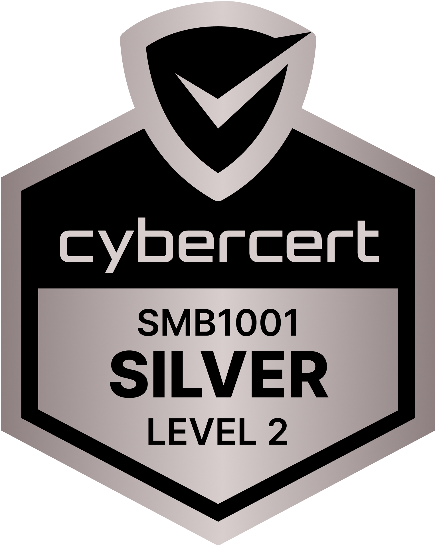 SMB1001:2026 Level 2 Silver certification badge